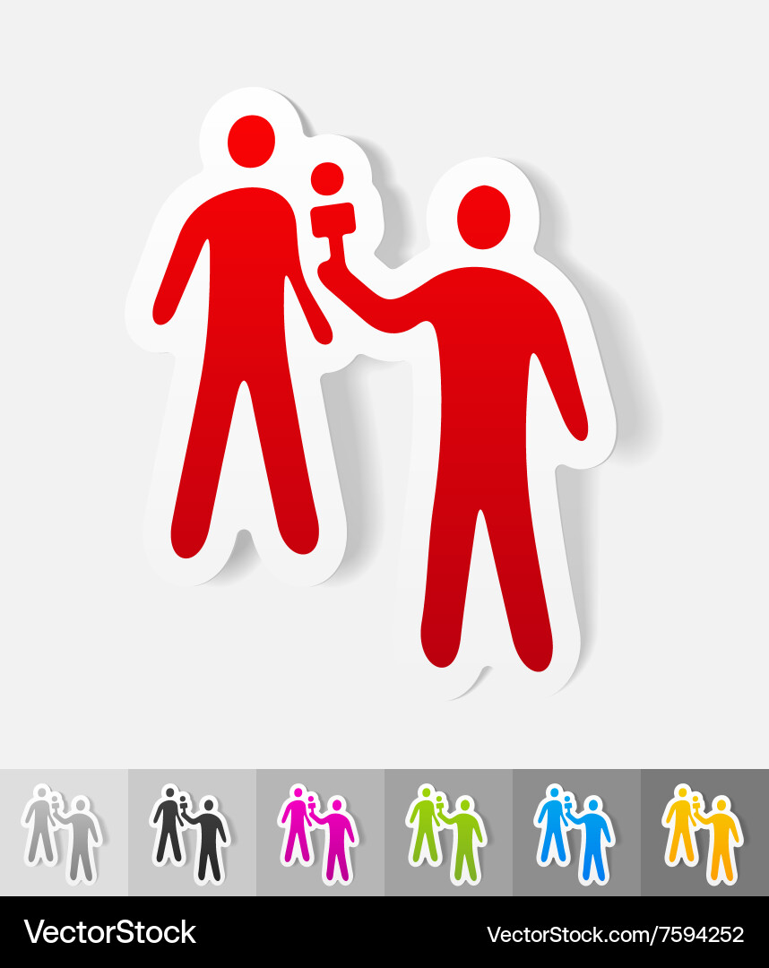 Realistic design element interviewer vector image