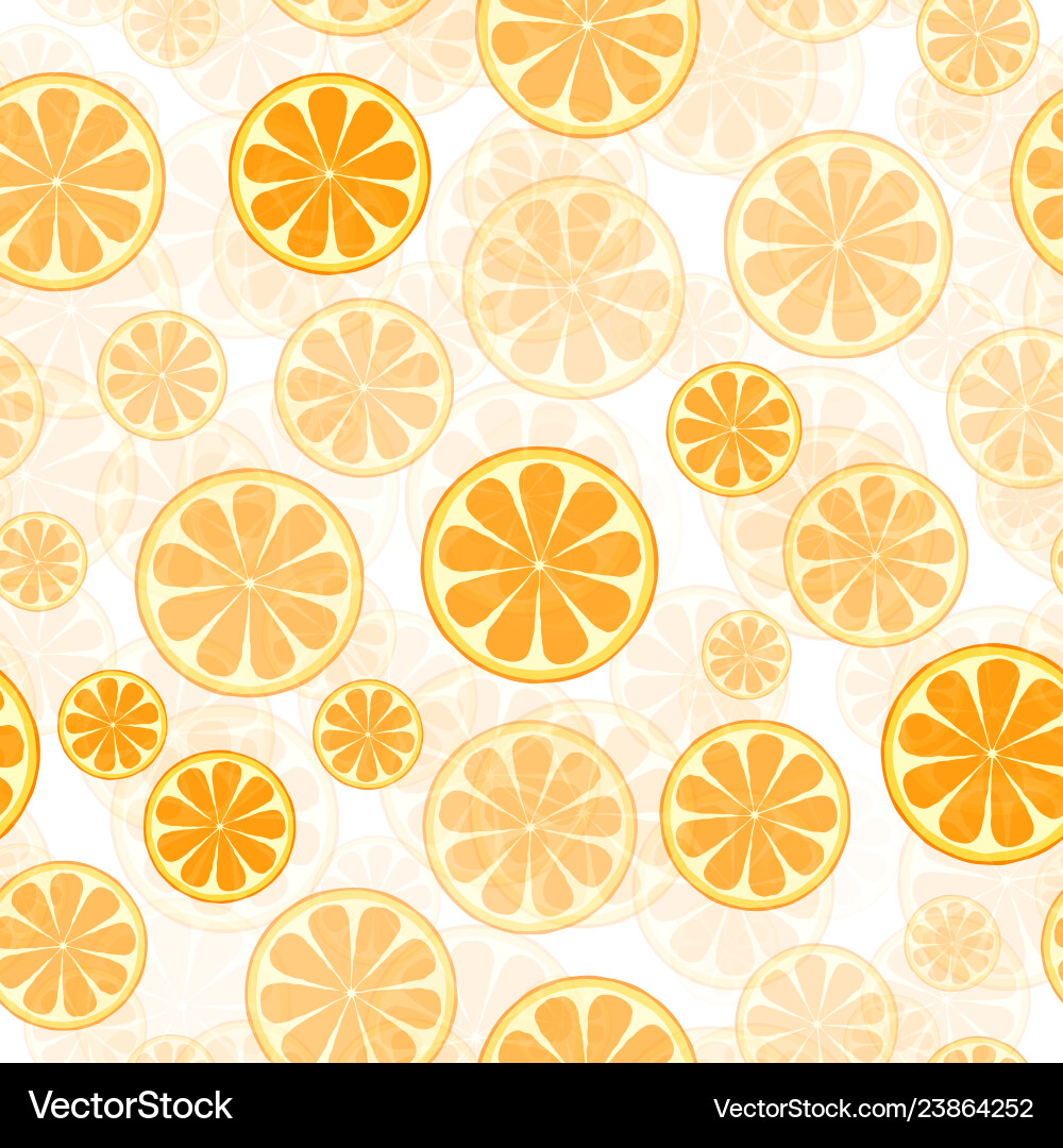 Seamless pattern with sliced oranges background Seamless pattern with sliced oranges background vector image