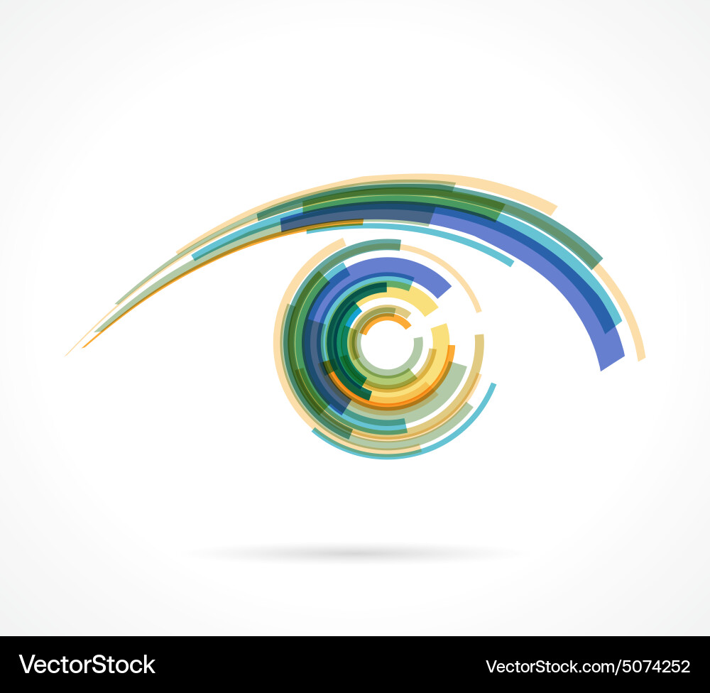 Set of colorful eye icons Vector Image