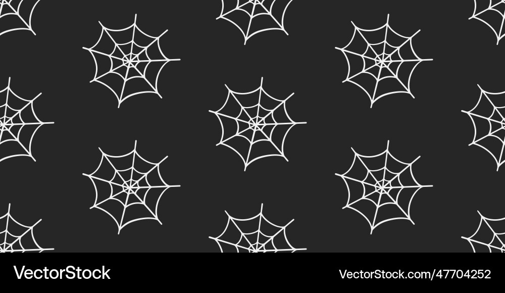 Spider web halloween trap cobweb seamless pattern vector image