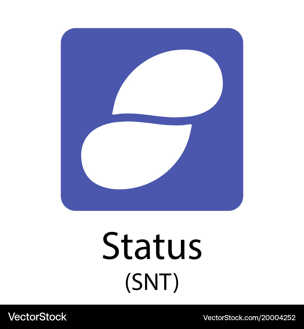 Status cryptocurrency symbol – Royalty-Free Vector | VectorStock