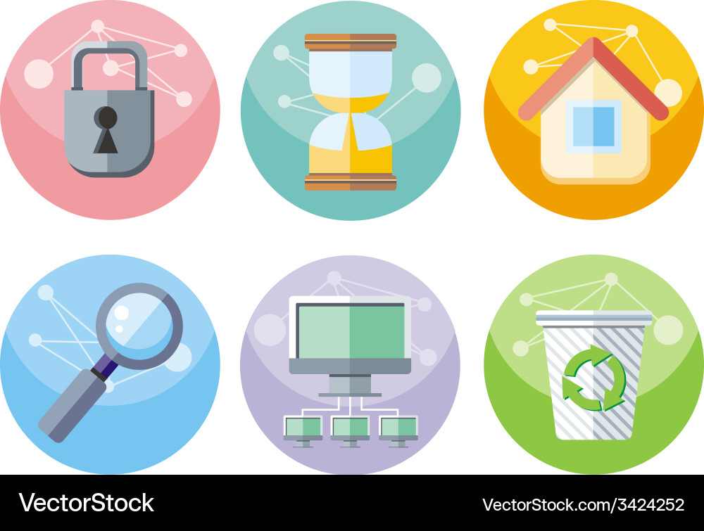 User interface icons set isolated on white vector image