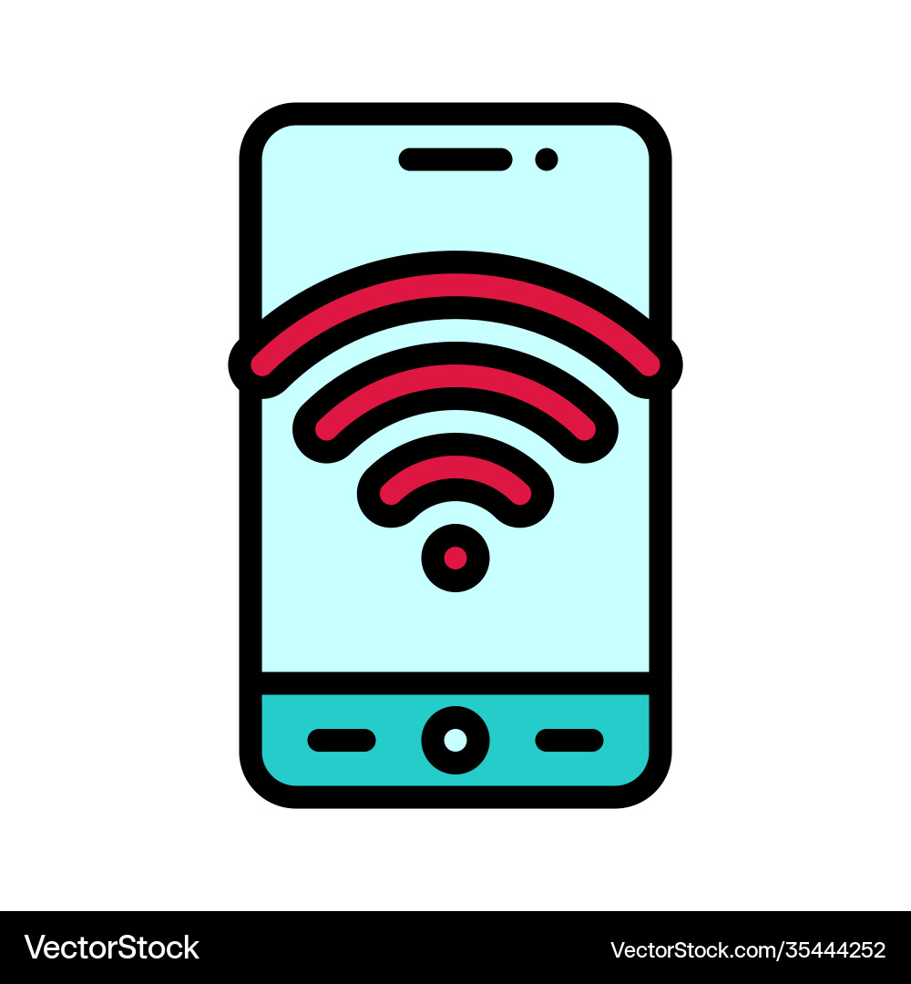 Wifi connection icon mobile application vector image