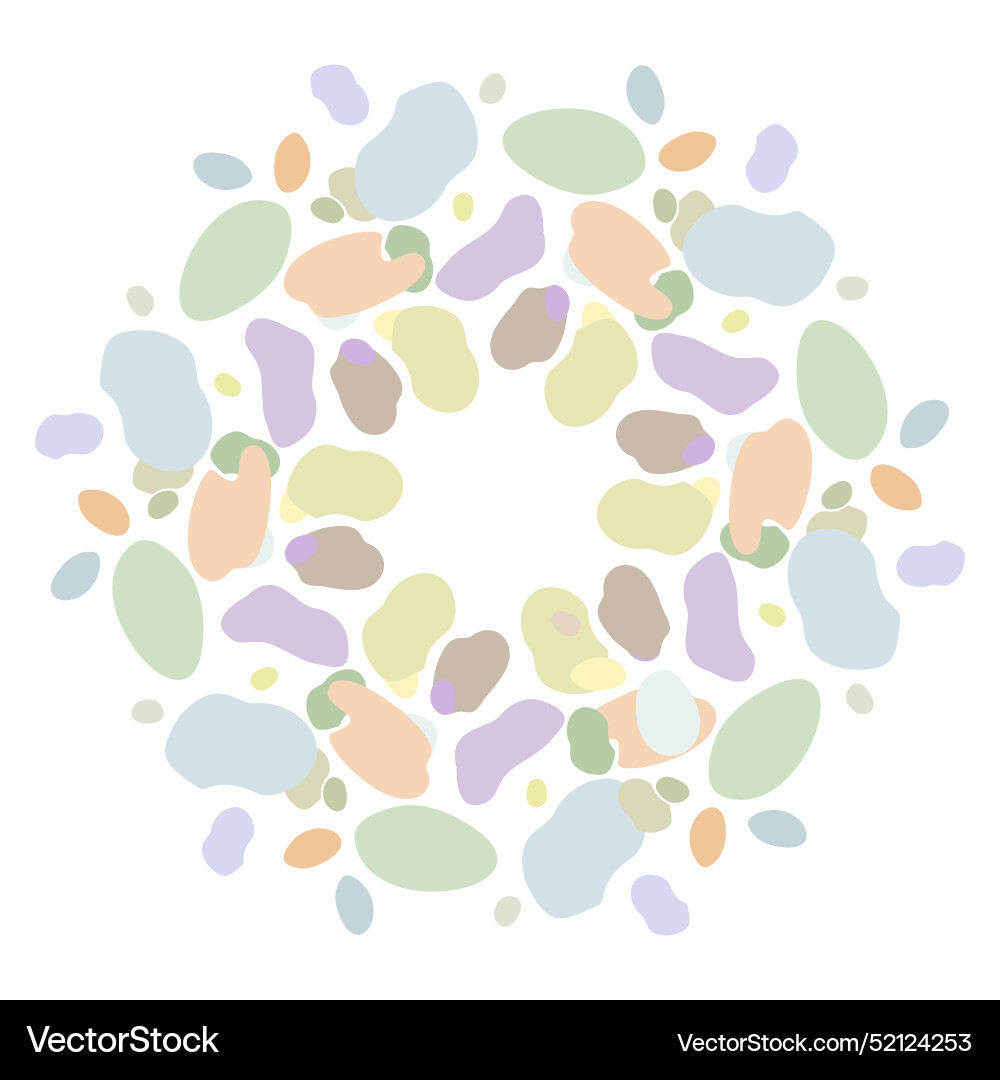 Abstract color dots frame border circle made Vector Image