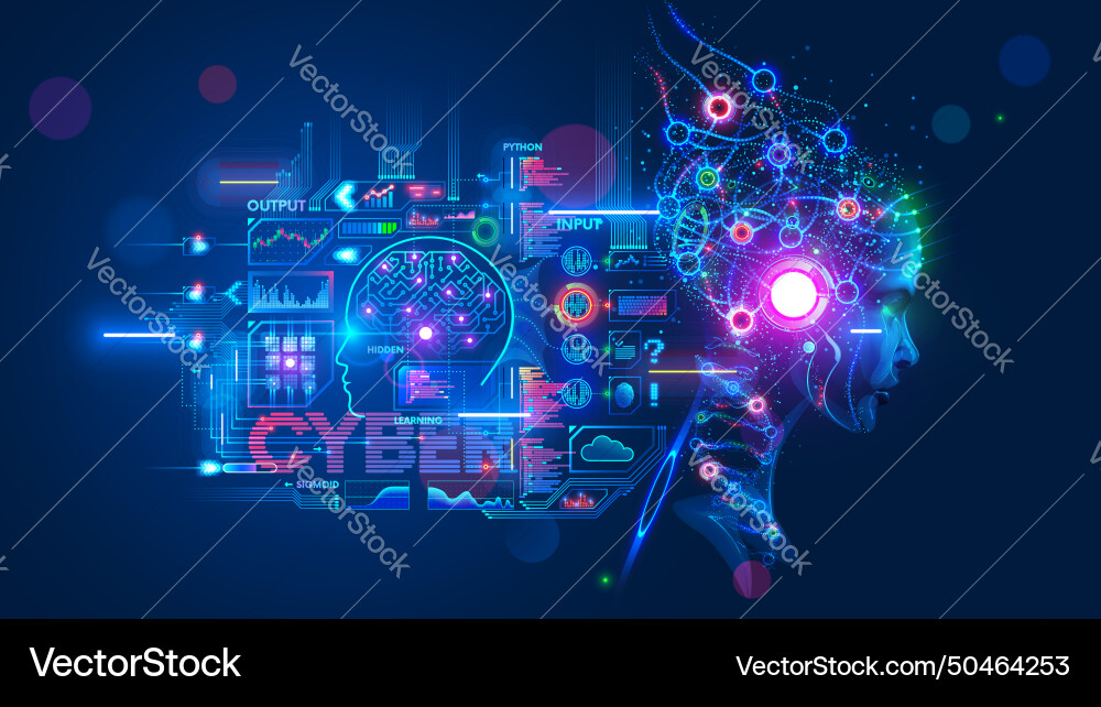 Ai artificial intelligence chat bot computer Ai artificial intelligence chat bot computer vector image