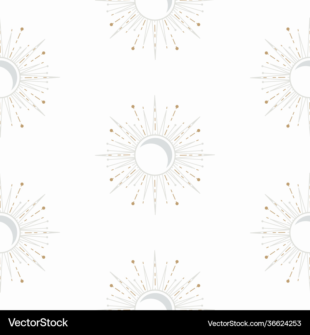Celestial Sonne und Mond Formen nahtloses Muster Celestial Sonne und Mond Formen nahtloses Muster vektorbild