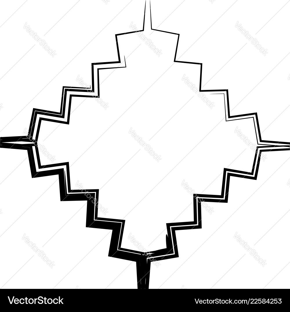Contour shape with different distortion effect Vector Image