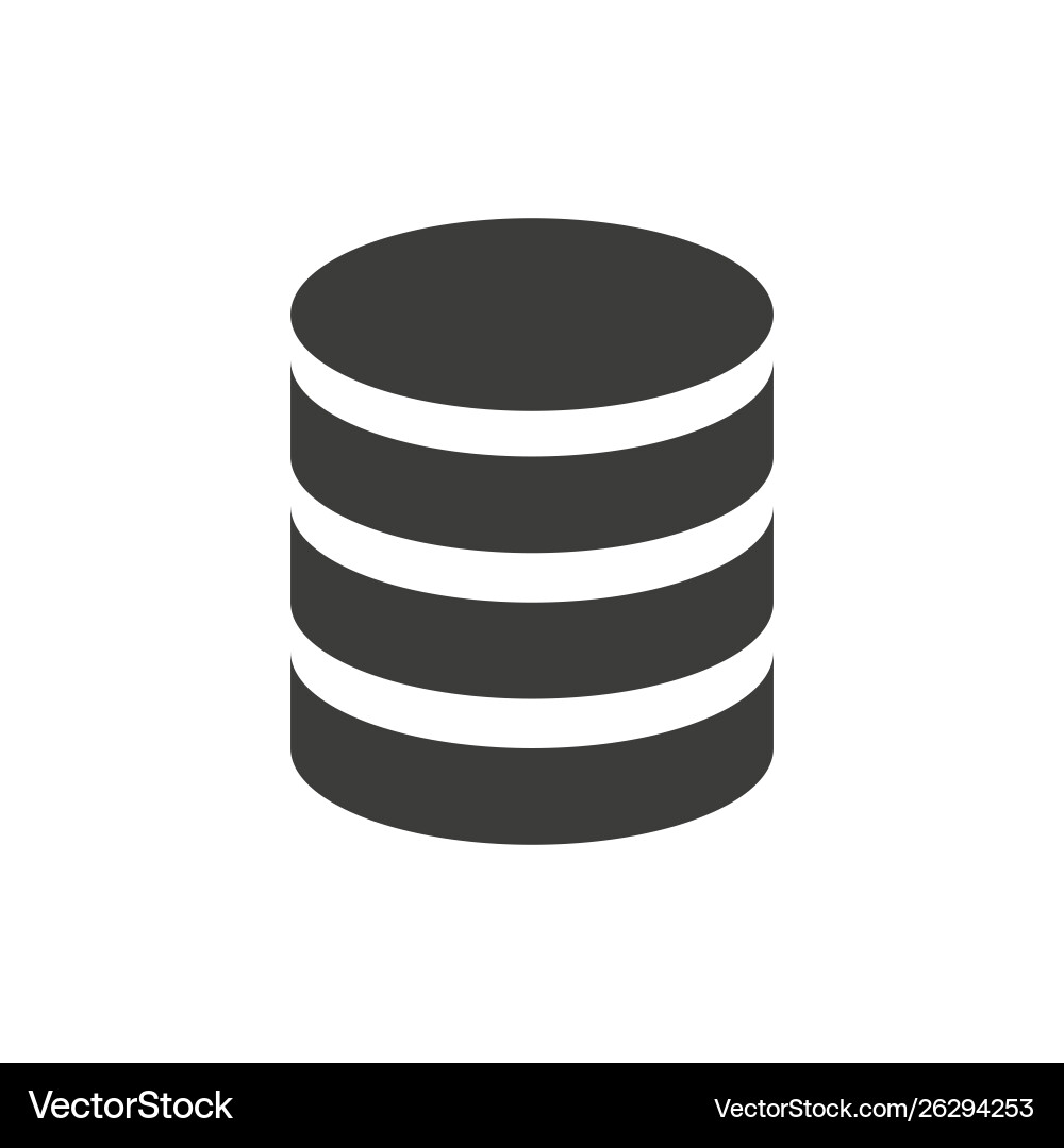 Database Icon - White Background Vector Image