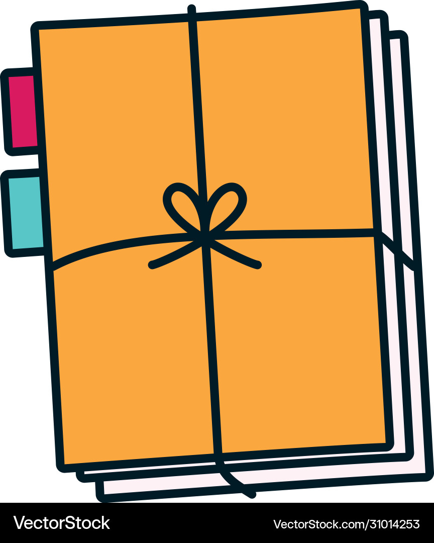 Documents folder icon line and fill style Vector Image