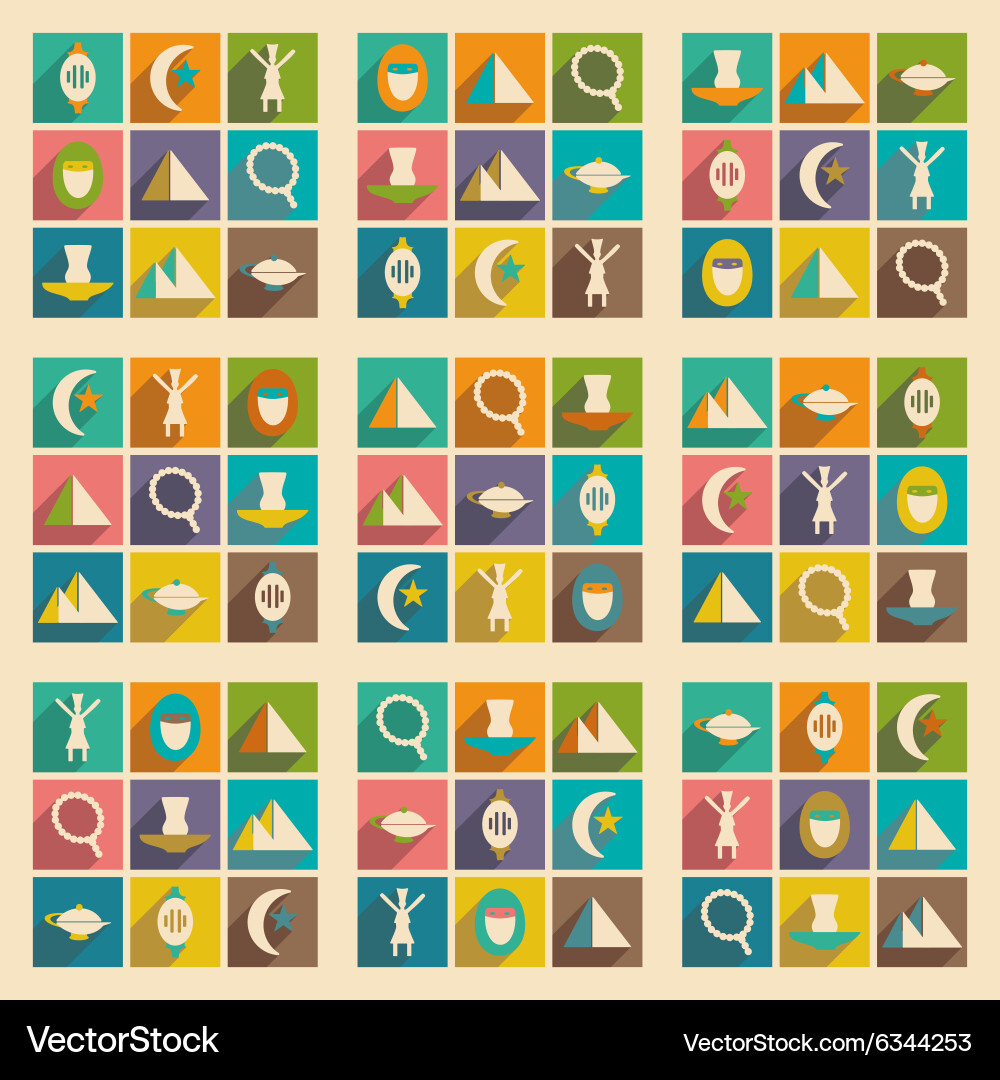 Flat with shadow concept and mobile application vector image