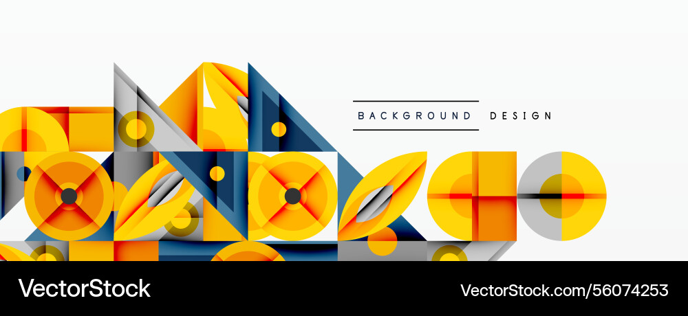 Geometric abstract composition with intersecting Vector Image