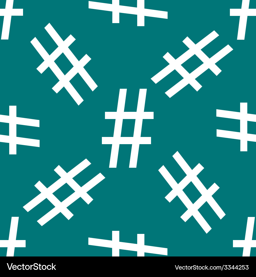 Hesh tag web icon flat design seamless pattern vector image