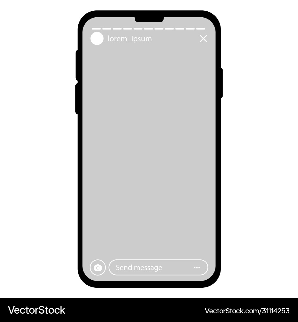 Instagram Stories Mockup vector image