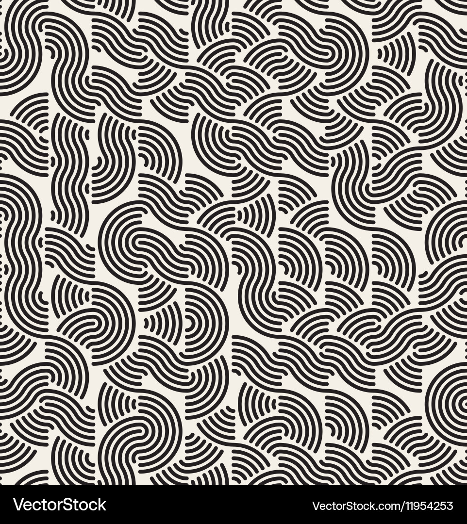 Irregular Rounded Line Pattern vector image