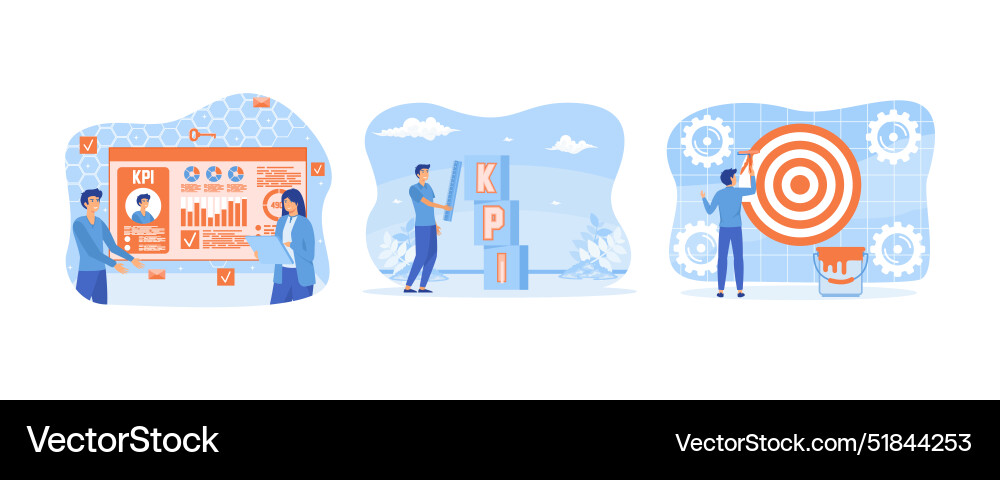 Key performance indicators kpi main Royalty Free Vector
