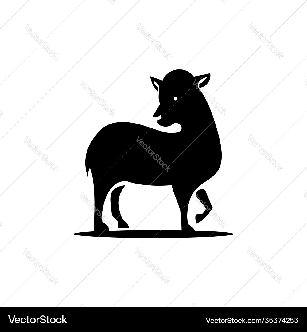 Lamm Logo einfache Schafsilhouette Lamm Logo einfache Schafsilhouette vektorbild