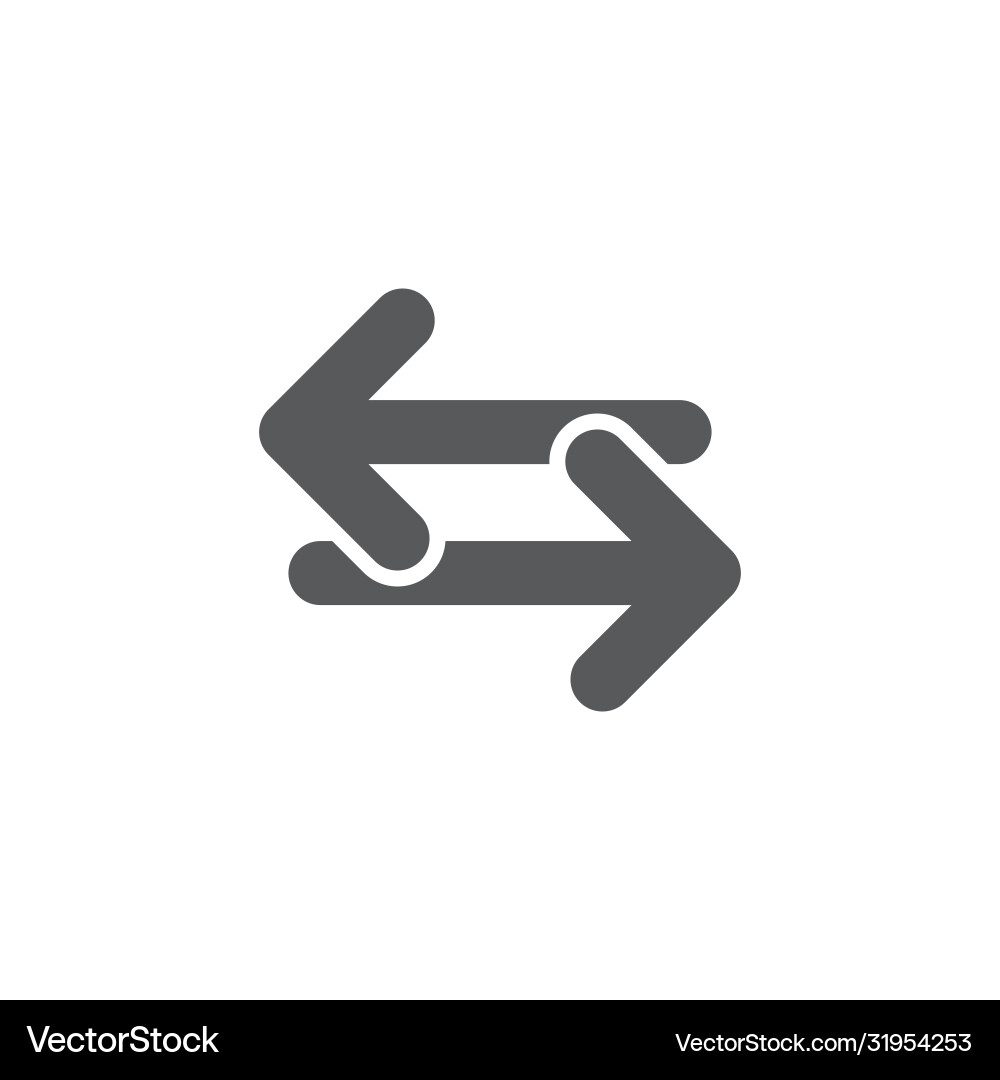 Left and right arrows icon symbol isolated Left and right arrows icon symbol isolated vector image