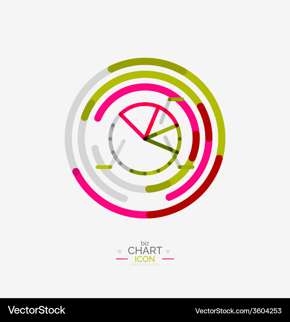 Line graph chart icon Vector Image