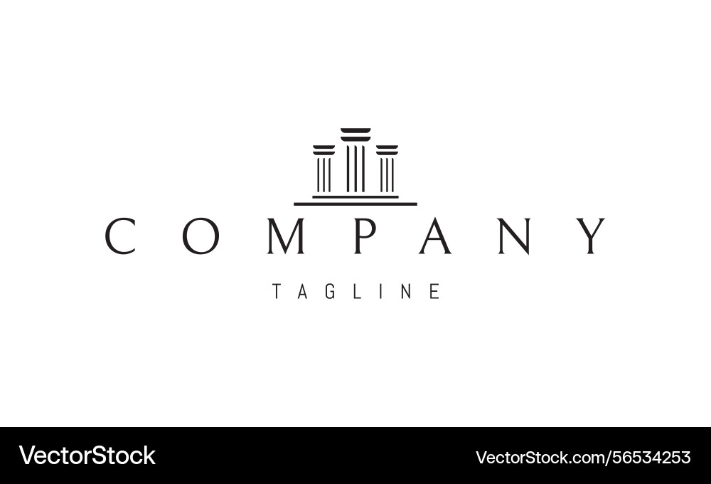 Logo with an abstract image of three Logo with an abstract image of three vector image