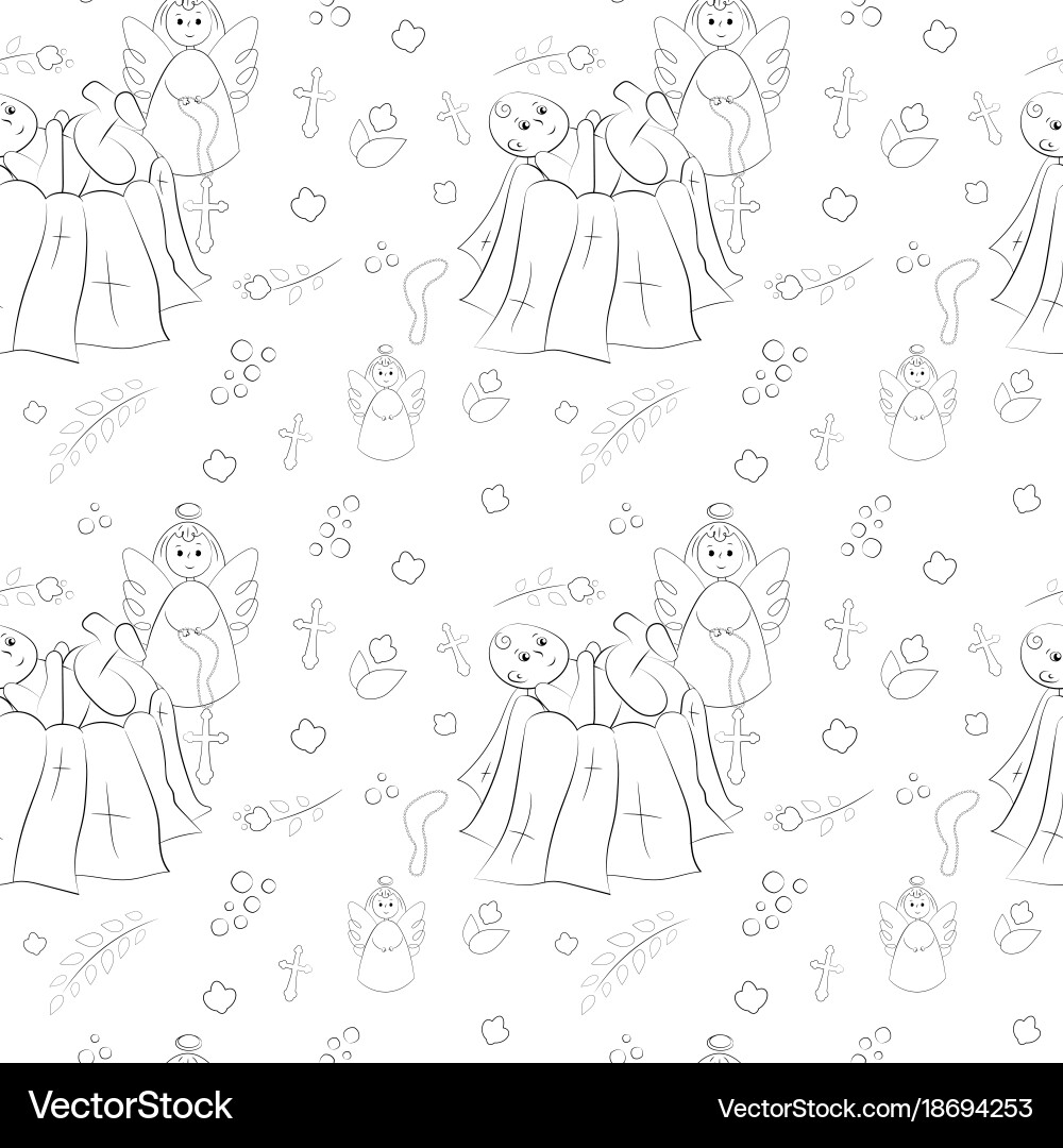 Seamless pattern of elements drawn Vector Image