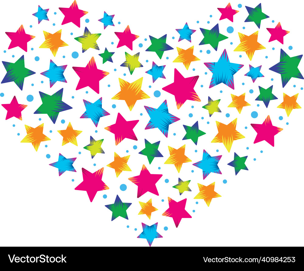 Seamless pattern with colorful stars and circles Seamless pattern with colorful stars and circles vector image