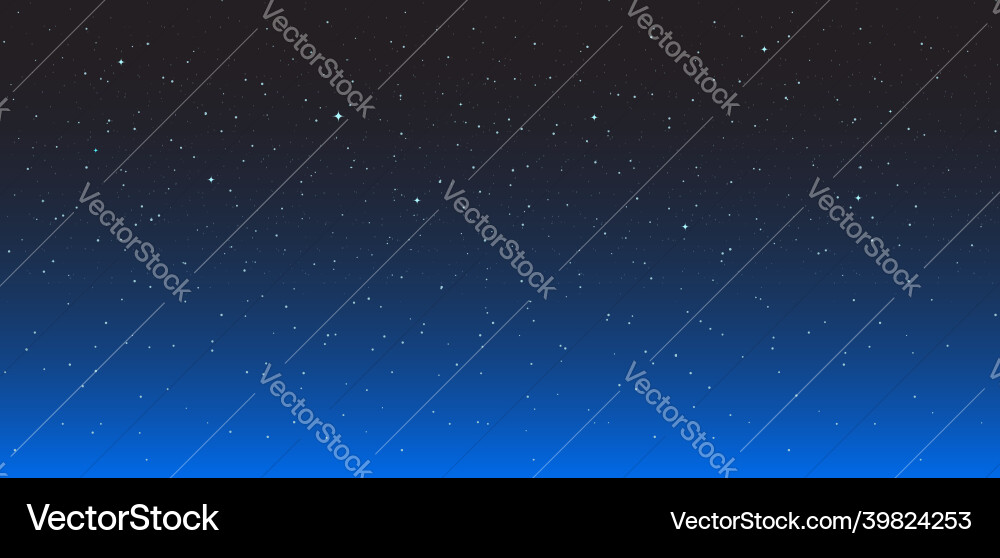 Starry Night Sky Background Vector Image