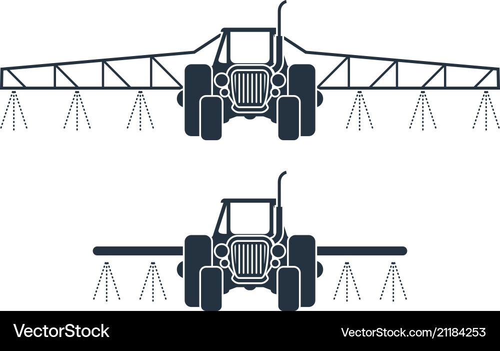 Tractor Spraying Fertilizer Royalty Free Vector Image