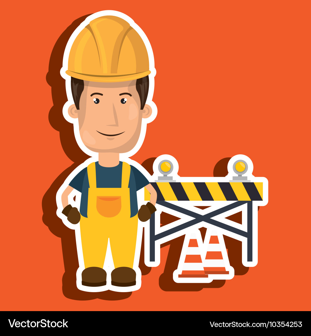 Worker warning security tool Vector Image