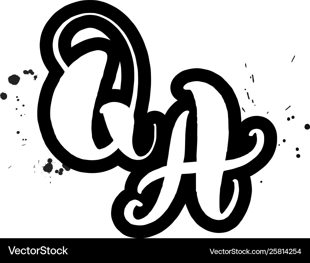 Brush lettering qa Vector Image