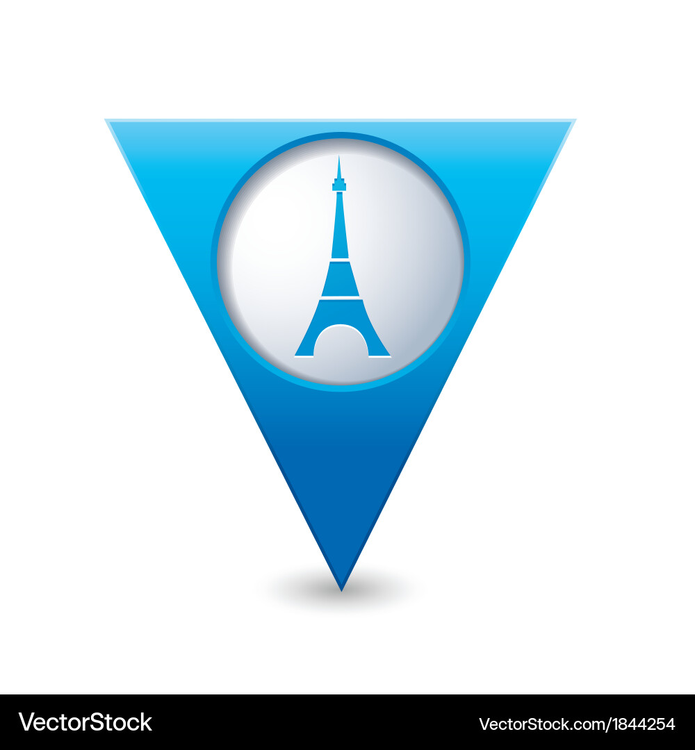 Eiffel Tower Map Point vektorbild