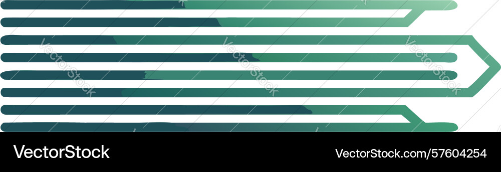 Horizontal speed lines abstract element design vector image