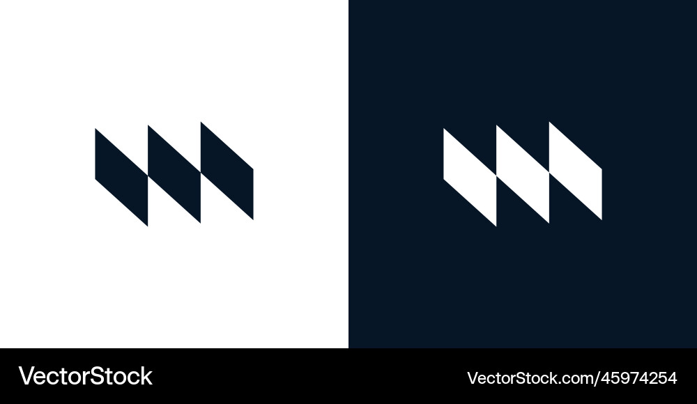 Modern M Logo - Minimalist & Geometric Vector Image