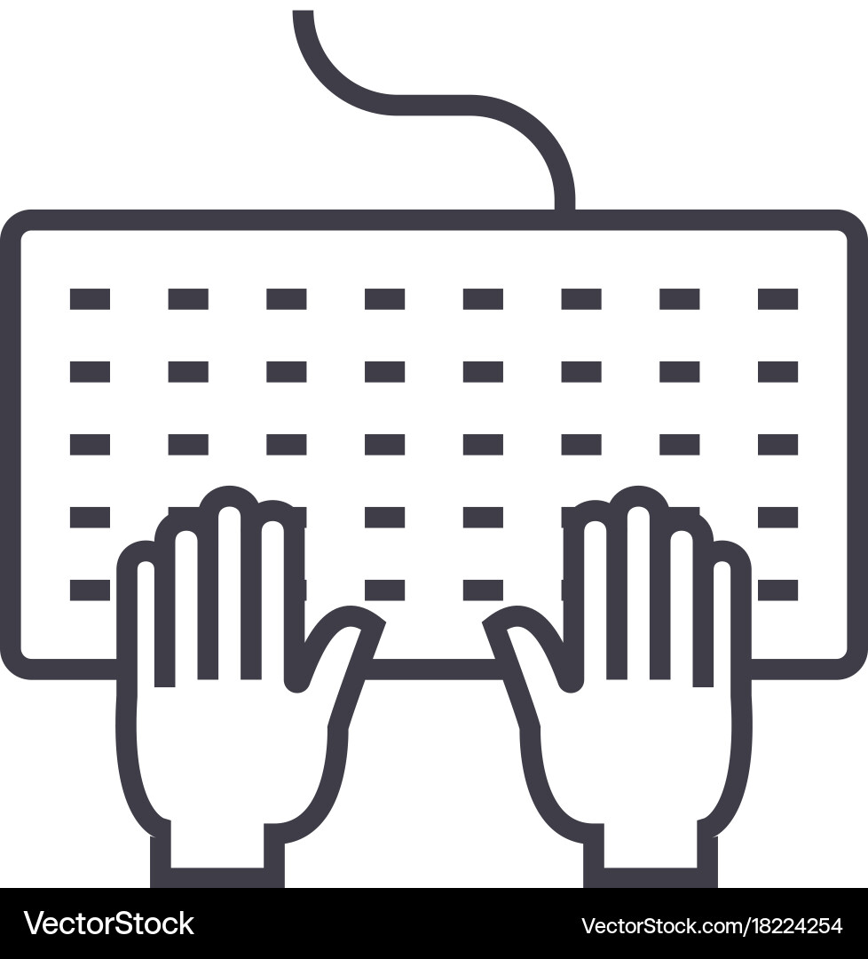 Programming linear icon sign symbol vector image