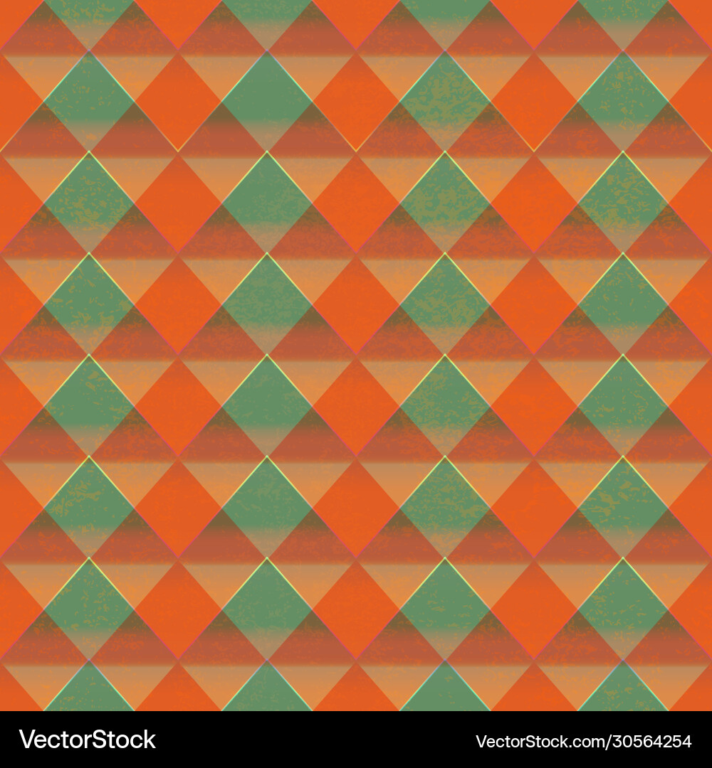 Retro triangle seamless pattern with grunge effect Retro triangle seamless pattern with grunge effect vector image