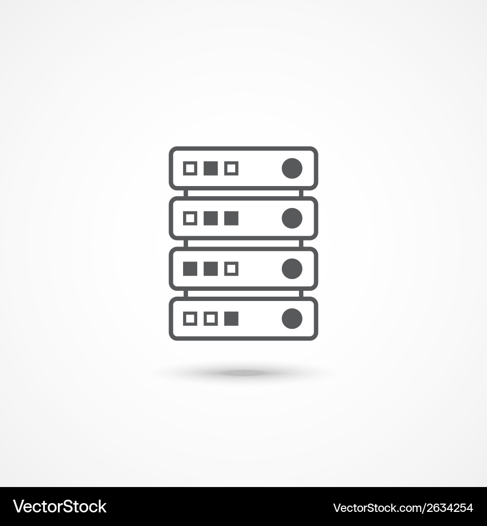Server Icon Set Vector Image