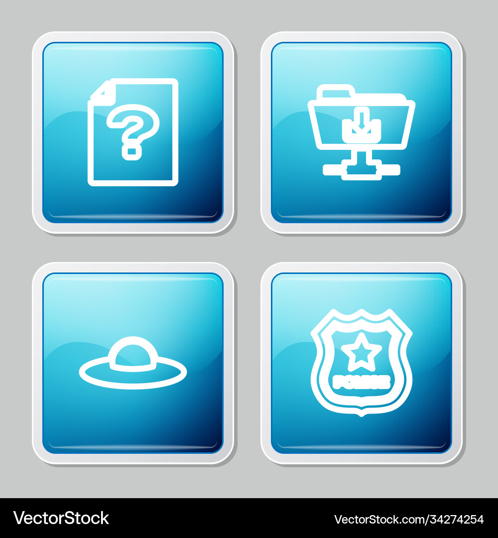 Set line unknown document ftp folder download Set line unknown document ftp folder download vector image