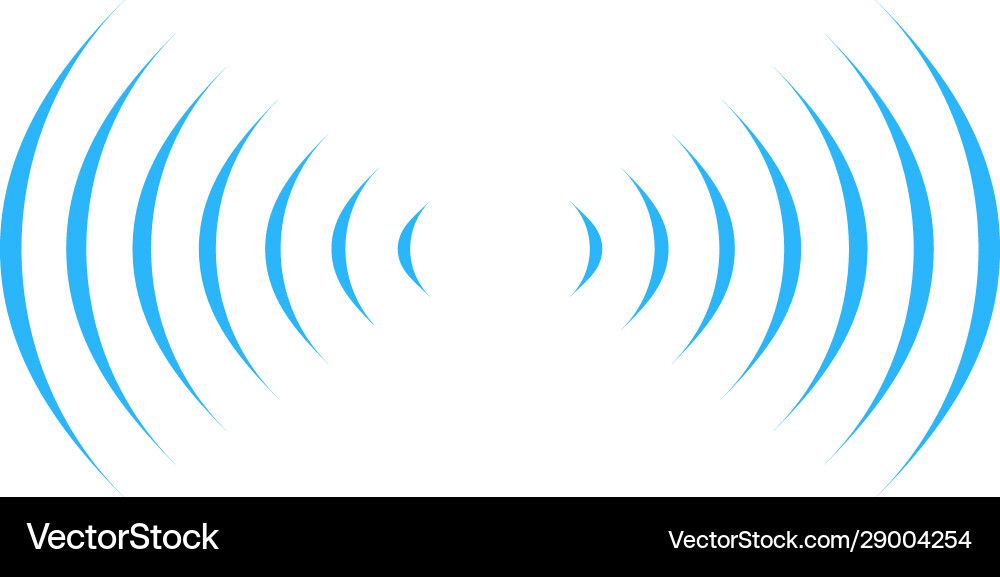 Wifi sound signal connection in two dirrections vector image