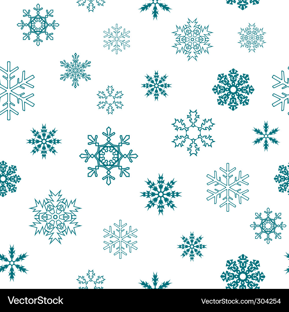 Winter Snowflake Pattern vector image