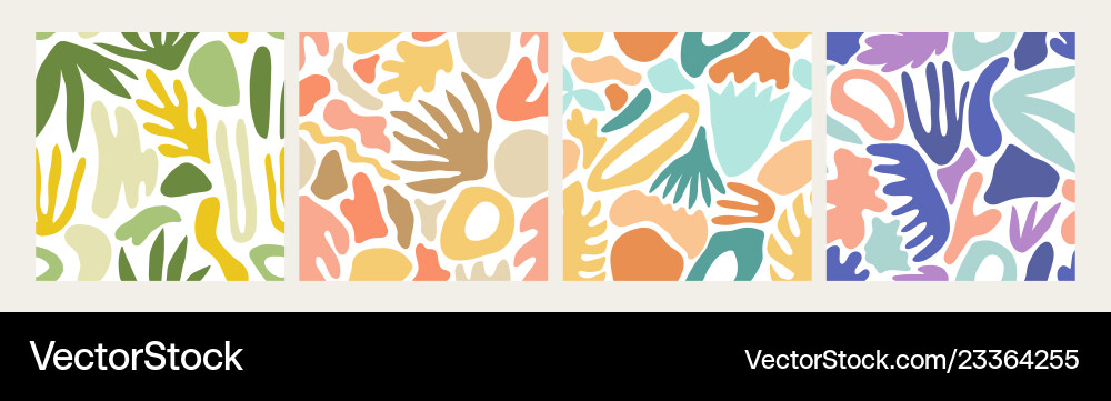 Abstract Colorful Blot Patterns vector image