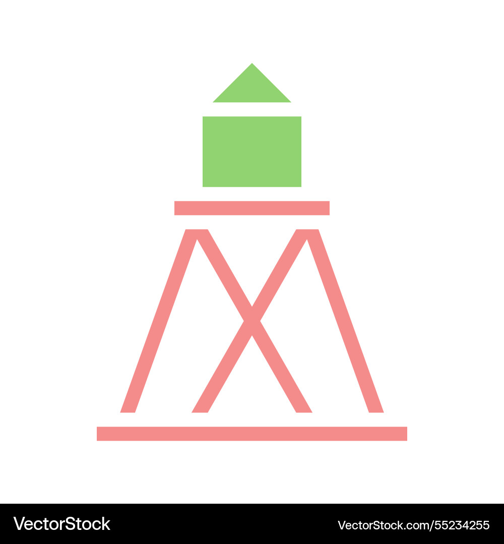 Abstract structure with green and red elements vector image