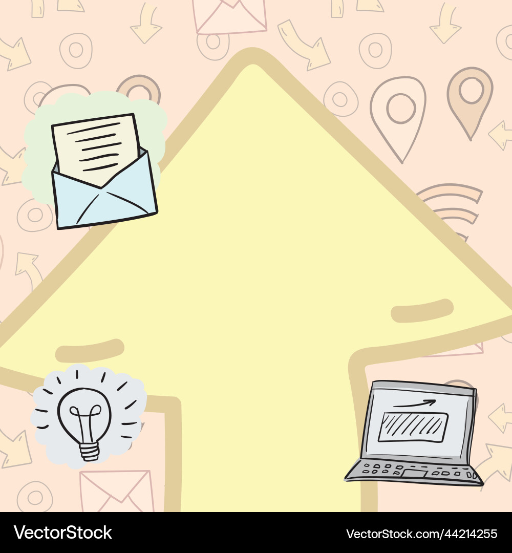 Arrow system pointing upwards symbolizing Vector Image