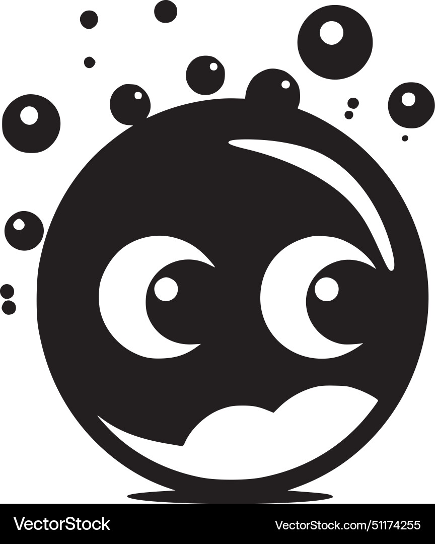 Bubble - black and white isolated icon Royalty Free Vector