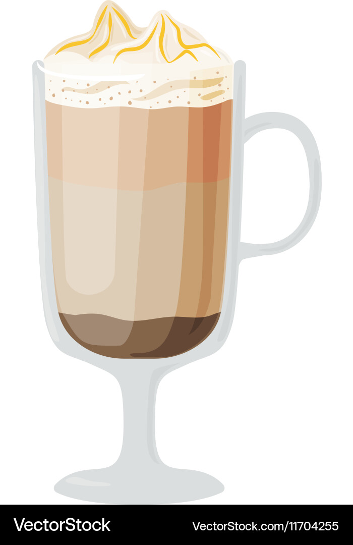 Coffee cups different cafe drinks mocha frappe Vector Image