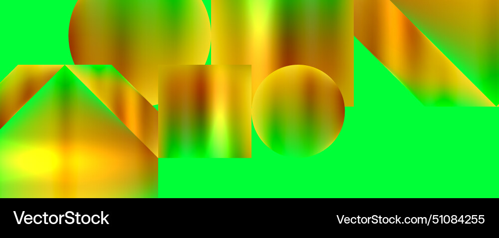 Colorful geometric pattern with green and yellow Vector Image