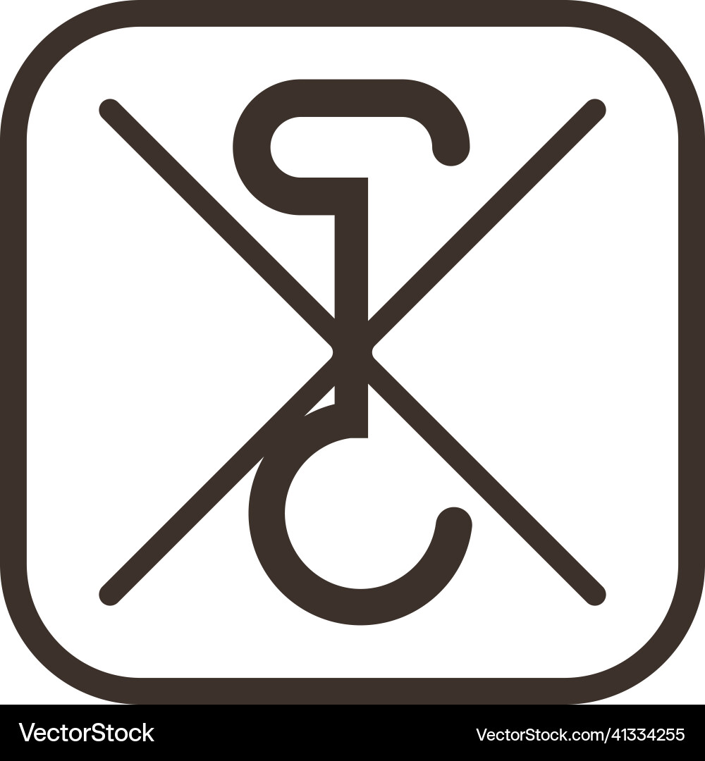 Do not use hooks seal Vector Image