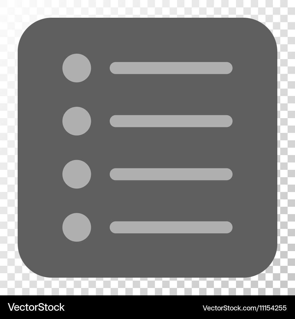 Items rounded square button vector image