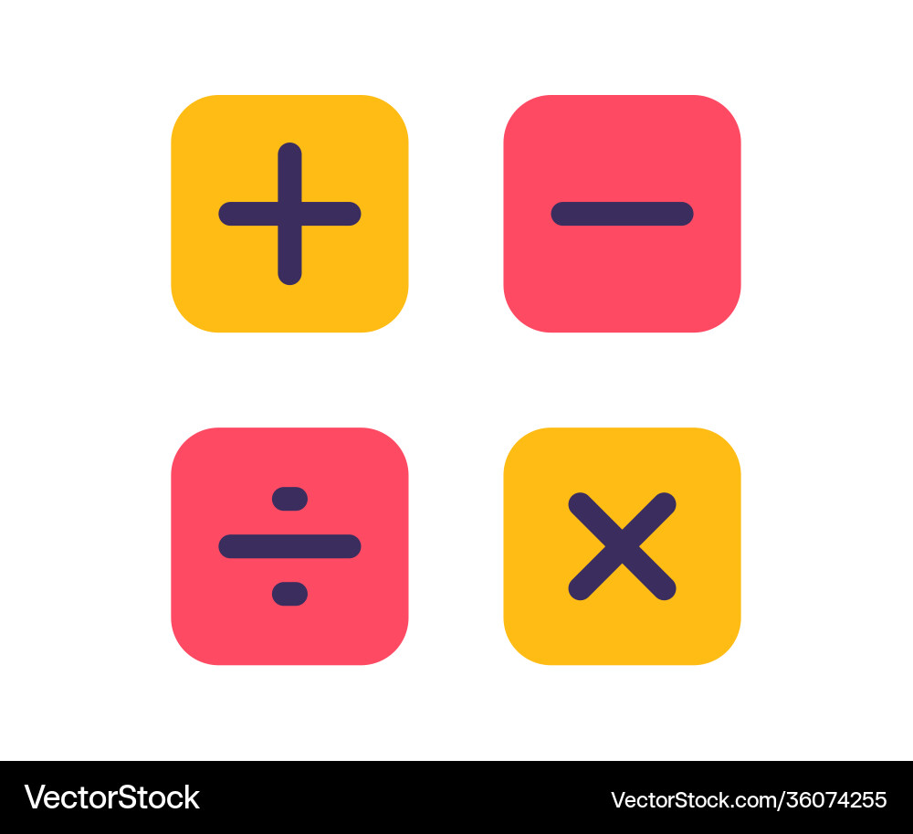 Math calculate accounting single isolated icon Math calculate accounting single isolated icon vector image