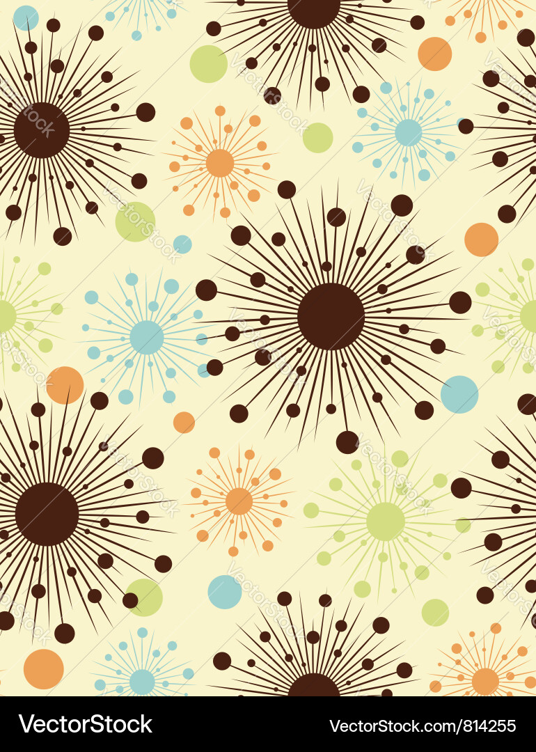 Retro Dots Seamless Pattern vector image