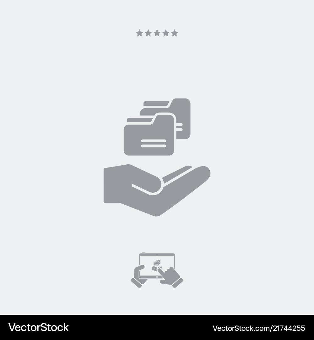 Service offer - folder backup minimal icon vector image
