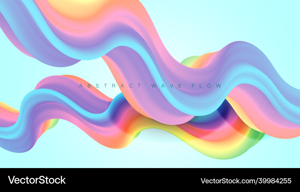 Spectrum color liquid wave flow abstract Spectrum color liquid wave flow abstract vector image